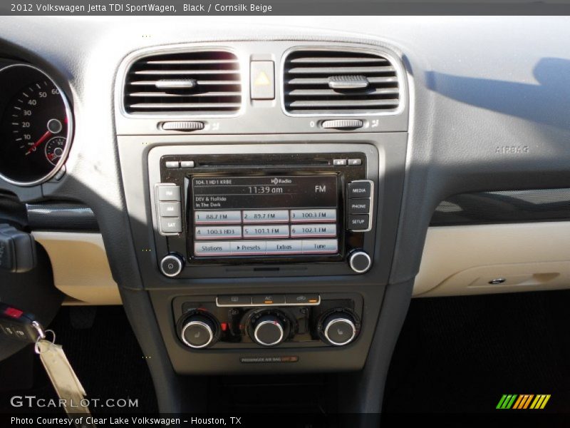 Black / Cornsilk Beige 2012 Volkswagen Jetta TDI SportWagen