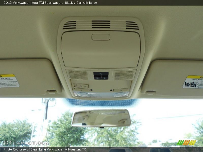 Black / Cornsilk Beige 2012 Volkswagen Jetta TDI SportWagen