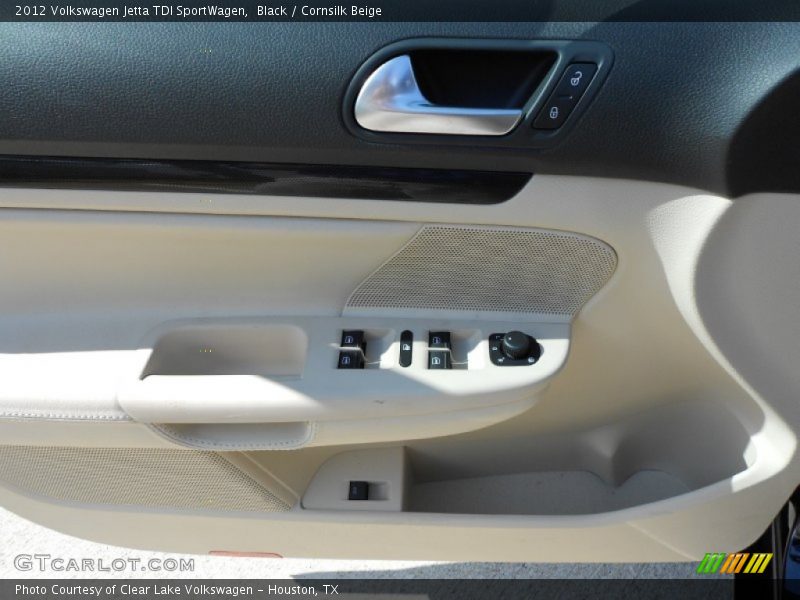 Black / Cornsilk Beige 2012 Volkswagen Jetta TDI SportWagen