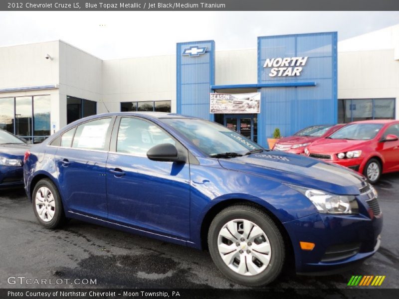 Blue Topaz Metallic / Jet Black/Medium Titanium 2012 Chevrolet Cruze LS