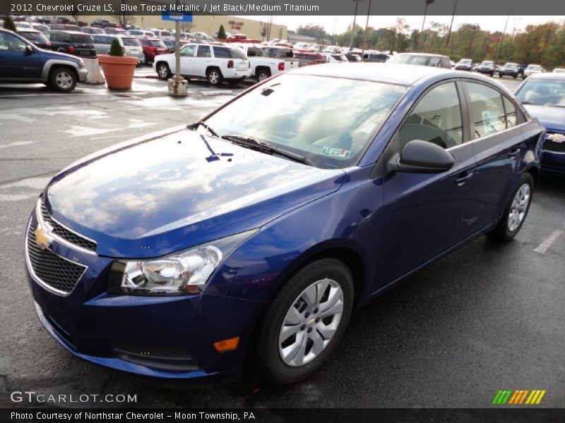 Blue Topaz Metallic / Jet Black/Medium Titanium 2012 Chevrolet Cruze LS
