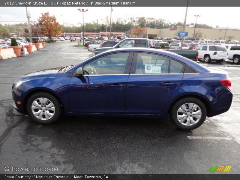 Blue Topaz Metallic / Jet Black/Medium Titanium 2012 Chevrolet Cruze LS