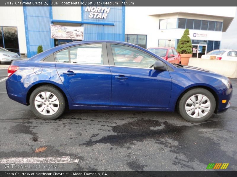 Blue Topaz Metallic / Jet Black/Medium Titanium 2012 Chevrolet Cruze LS