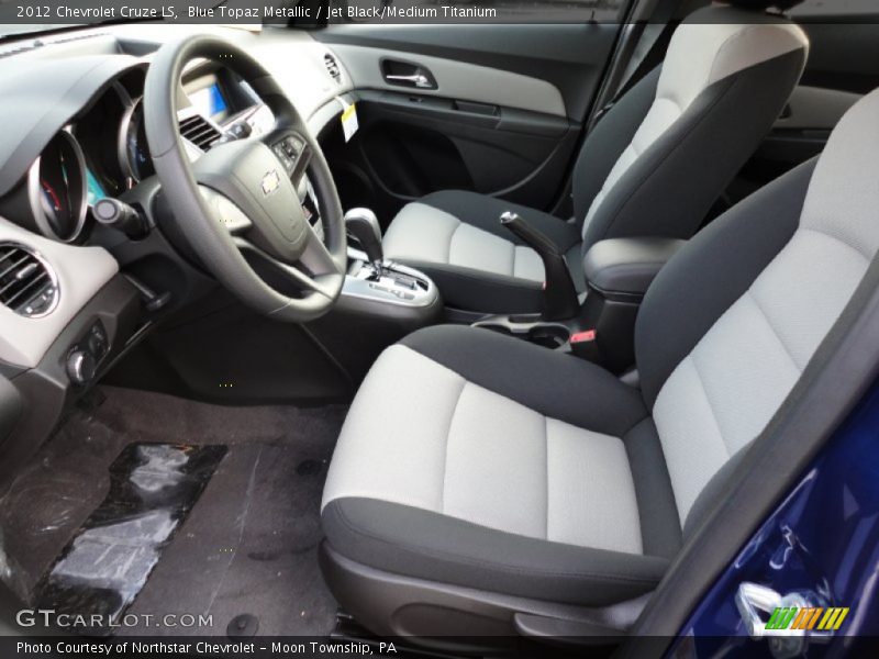 Blue Topaz Metallic / Jet Black/Medium Titanium 2012 Chevrolet Cruze LS