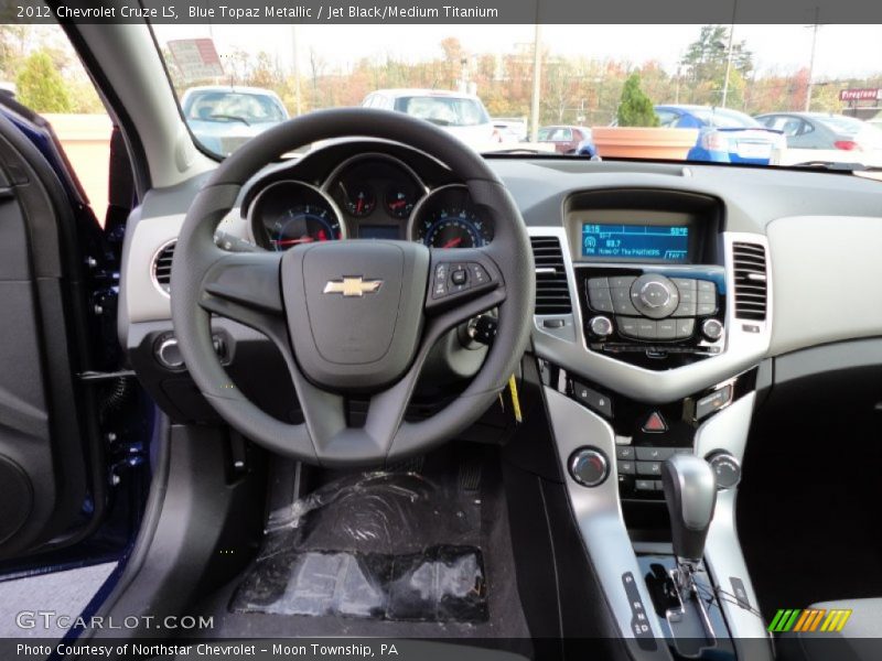 Blue Topaz Metallic / Jet Black/Medium Titanium 2012 Chevrolet Cruze LS