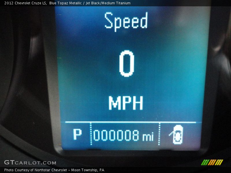 Blue Topaz Metallic / Jet Black/Medium Titanium 2012 Chevrolet Cruze LS