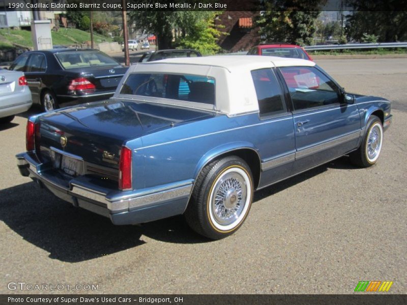 Sapphire Blue Metallic / Dark Blue 1990 Cadillac Eldorado Biarritz Coupe