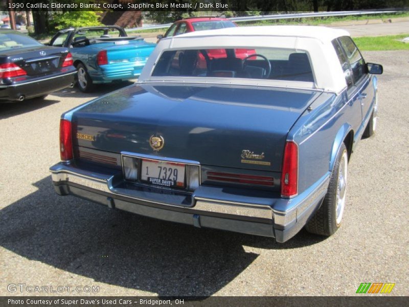 Sapphire Blue Metallic / Dark Blue 1990 Cadillac Eldorado Biarritz Coupe