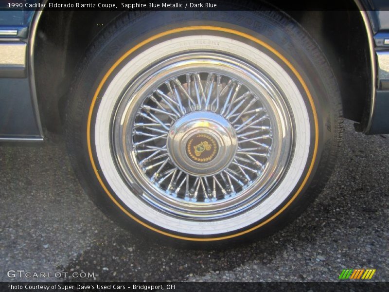 Sapphire Blue Metallic / Dark Blue 1990 Cadillac Eldorado Biarritz Coupe