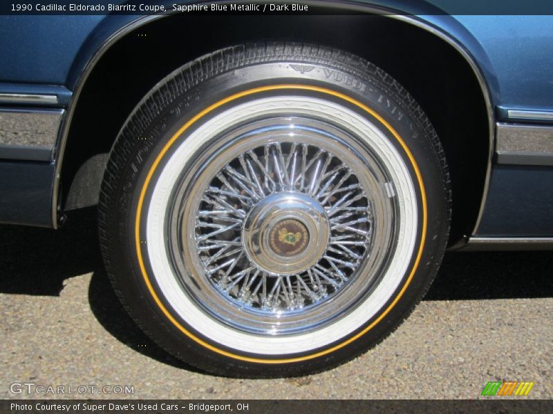 Sapphire Blue Metallic / Dark Blue 1990 Cadillac Eldorado Biarritz Coupe