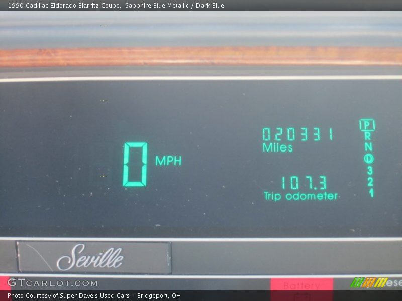 Sapphire Blue Metallic / Dark Blue 1990 Cadillac Eldorado Biarritz Coupe