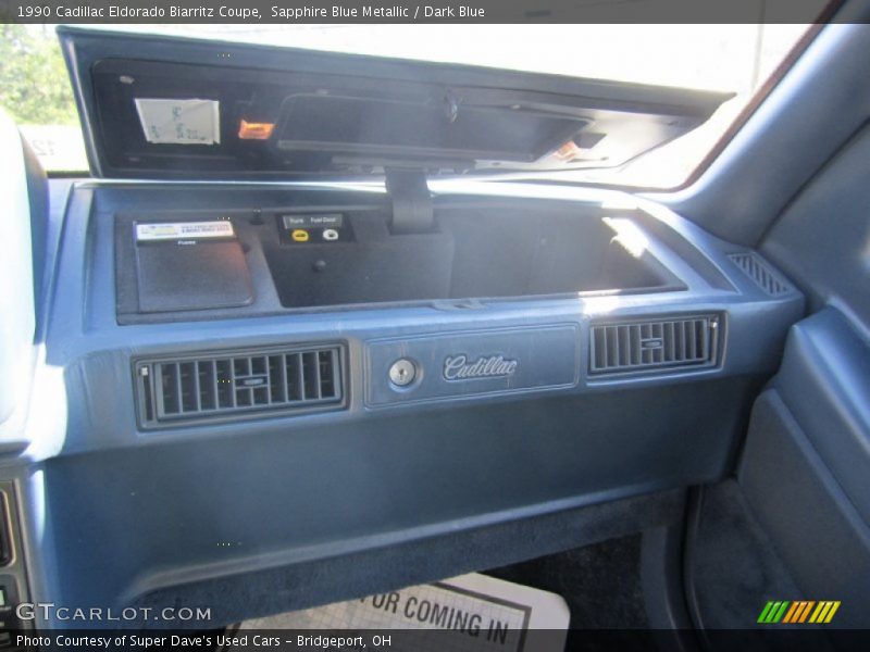 Sapphire Blue Metallic / Dark Blue 1990 Cadillac Eldorado Biarritz Coupe