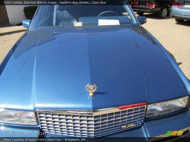 Sapphire Blue Metallic / Dark Blue 1990 Cadillac Eldorado Biarritz Coupe