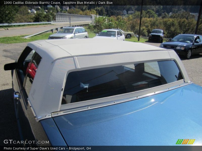 Sapphire Blue Metallic / Dark Blue 1990 Cadillac Eldorado Biarritz Coupe