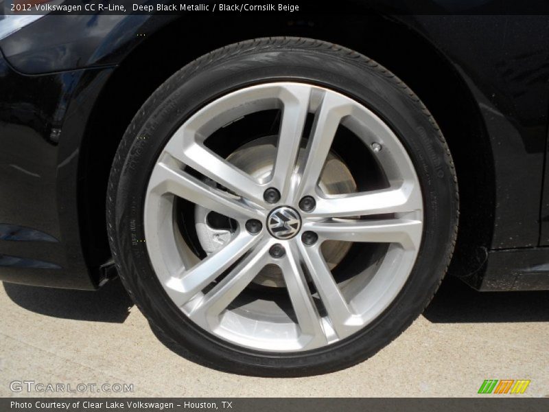 Deep Black Metallic / Black/Cornsilk Beige 2012 Volkswagen CC R-Line