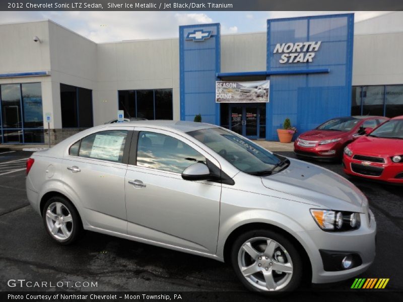 Silver Ice Metallic / Jet Black/Dark Titanium 2012 Chevrolet Sonic LTZ Sedan