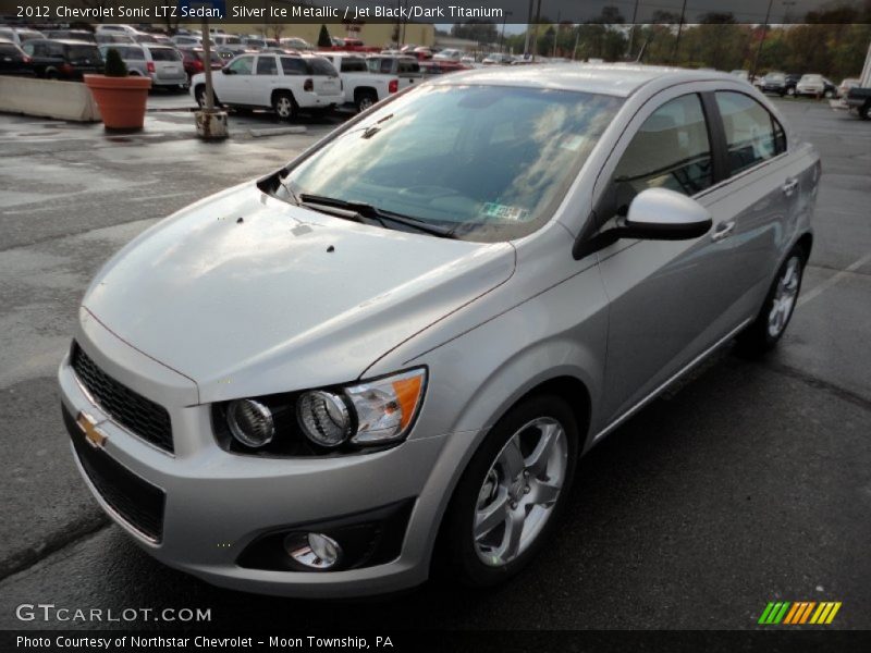 Silver Ice Metallic / Jet Black/Dark Titanium 2012 Chevrolet Sonic LTZ Sedan