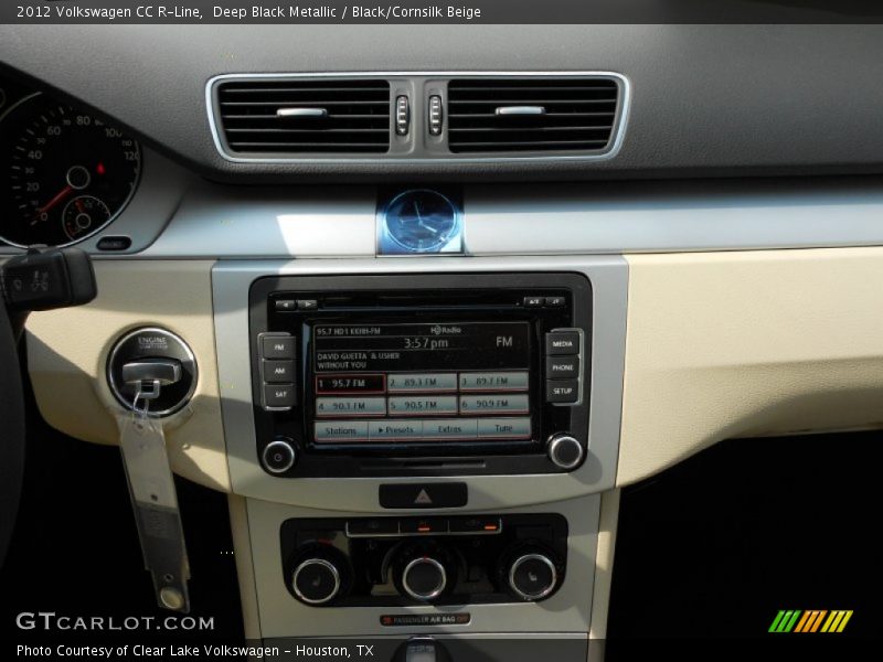 Deep Black Metallic / Black/Cornsilk Beige 2012 Volkswagen CC R-Line