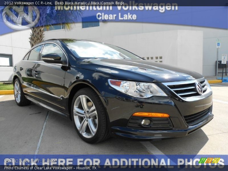 Deep Black Metallic / Black/Cornsilk Beige 2012 Volkswagen CC R-Line