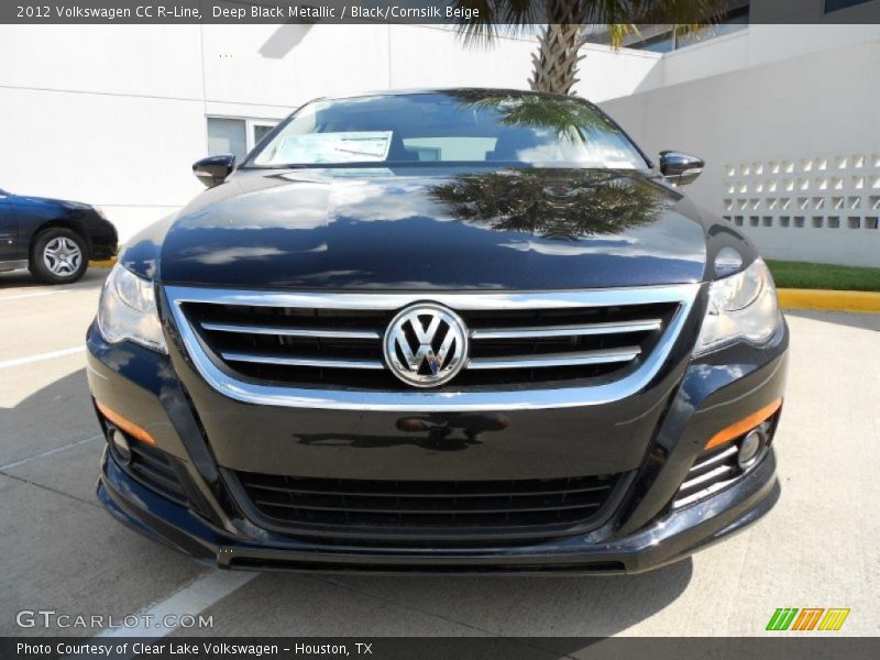 Deep Black Metallic / Black/Cornsilk Beige 2012 Volkswagen CC R-Line