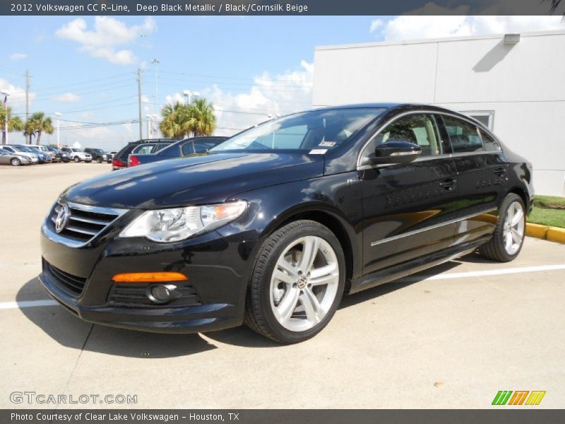 Deep Black Metallic / Black/Cornsilk Beige 2012 Volkswagen CC R-Line