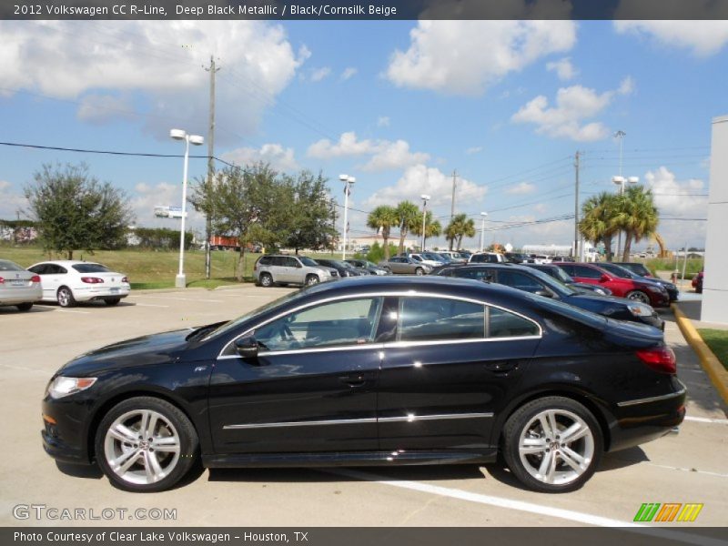 Deep Black Metallic / Black/Cornsilk Beige 2012 Volkswagen CC R-Line