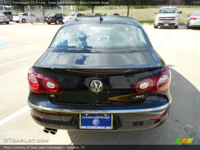 Deep Black Metallic / Black/Cornsilk Beige 2012 Volkswagen CC R-Line
