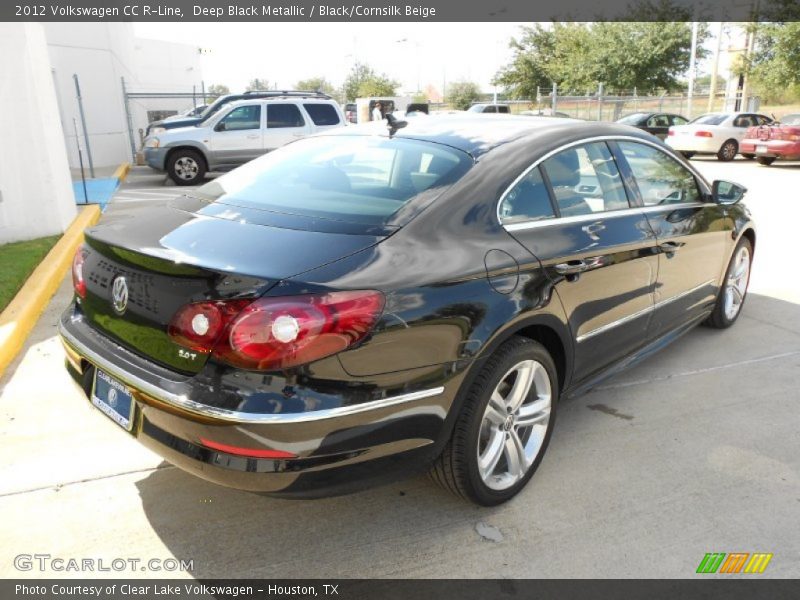 Deep Black Metallic / Black/Cornsilk Beige 2012 Volkswagen CC R-Line