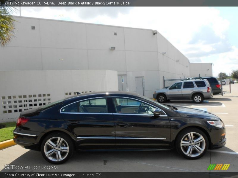 Deep Black Metallic / Black/Cornsilk Beige 2012 Volkswagen CC R-Line