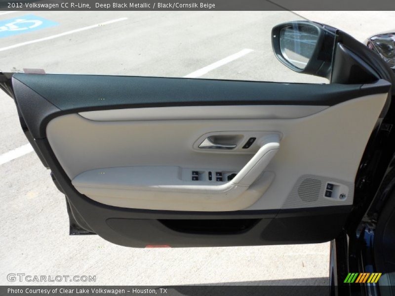 Deep Black Metallic / Black/Cornsilk Beige 2012 Volkswagen CC R-Line