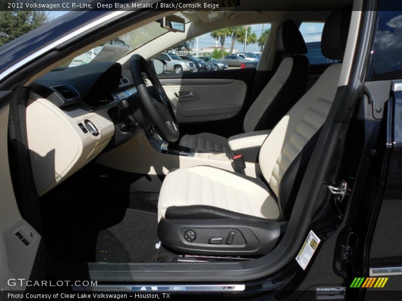 Deep Black Metallic / Black/Cornsilk Beige 2012 Volkswagen CC R-Line