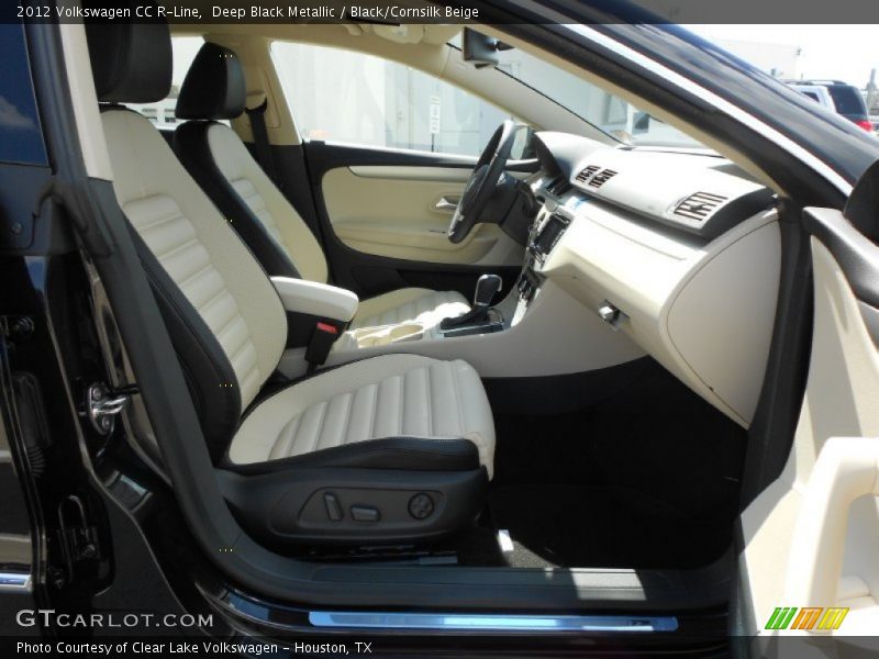 Deep Black Metallic / Black/Cornsilk Beige 2012 Volkswagen CC R-Line