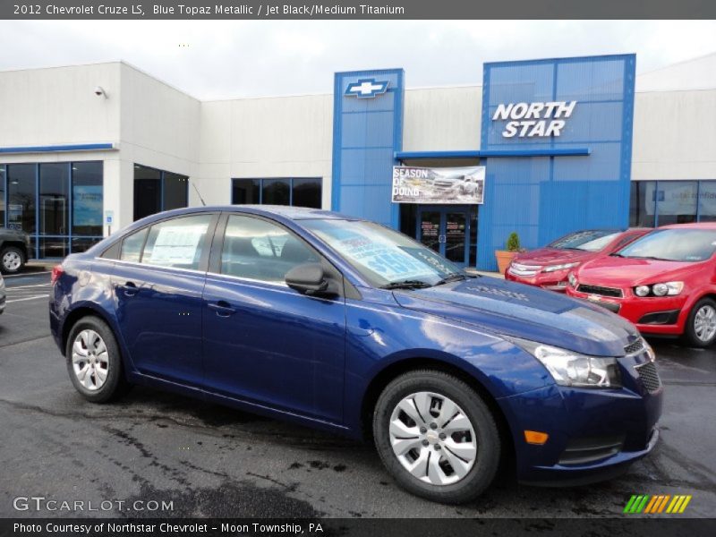 Blue Topaz Metallic / Jet Black/Medium Titanium 2012 Chevrolet Cruze LS