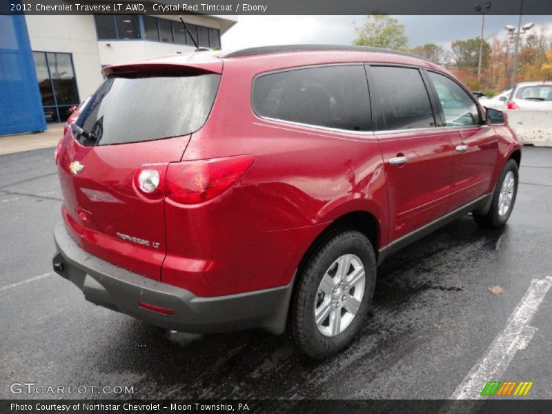 Crystal Red Tintcoat / Ebony 2012 Chevrolet Traverse LT AWD