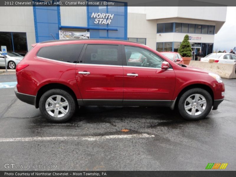 Crystal Red Tintcoat / Ebony 2012 Chevrolet Traverse LT AWD