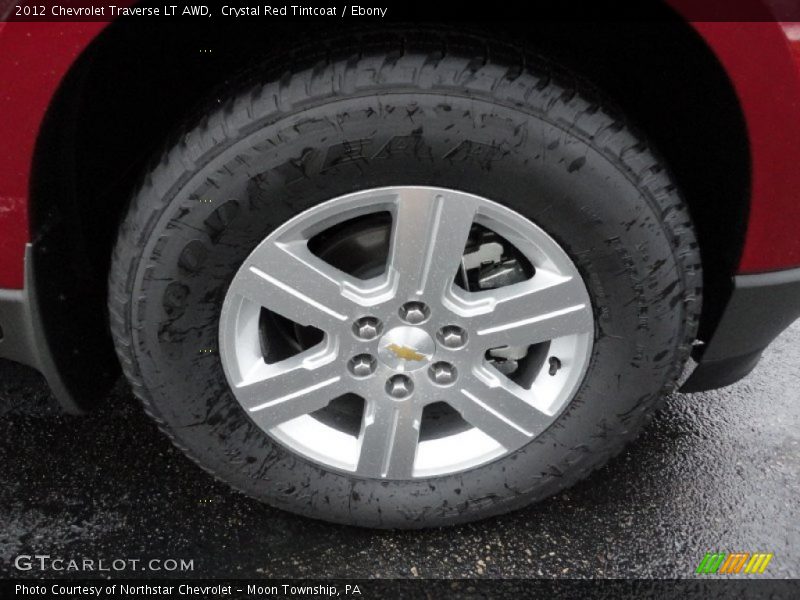 Crystal Red Tintcoat / Ebony 2012 Chevrolet Traverse LT AWD