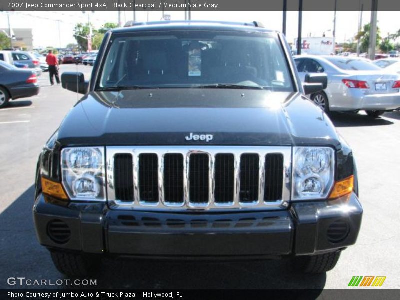 Black Clearcoat / Medium Slate Gray 2007 Jeep Commander Sport 4x4