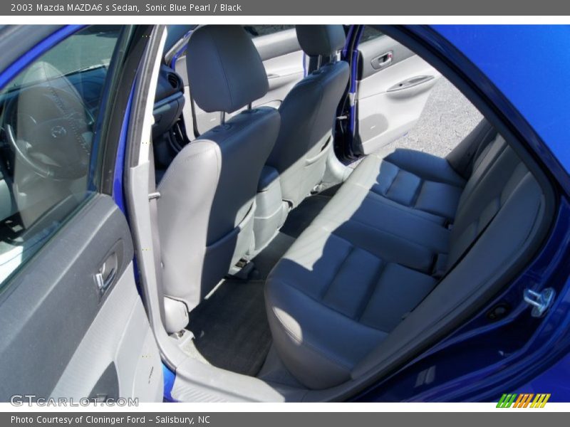 Sonic Blue Pearl / Black 2003 Mazda MAZDA6 s Sedan