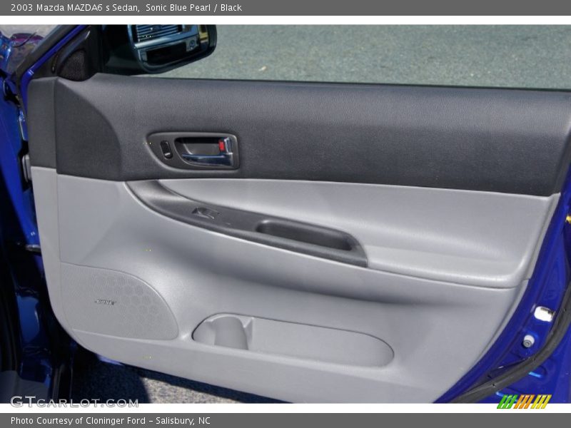 Sonic Blue Pearl / Black 2003 Mazda MAZDA6 s Sedan