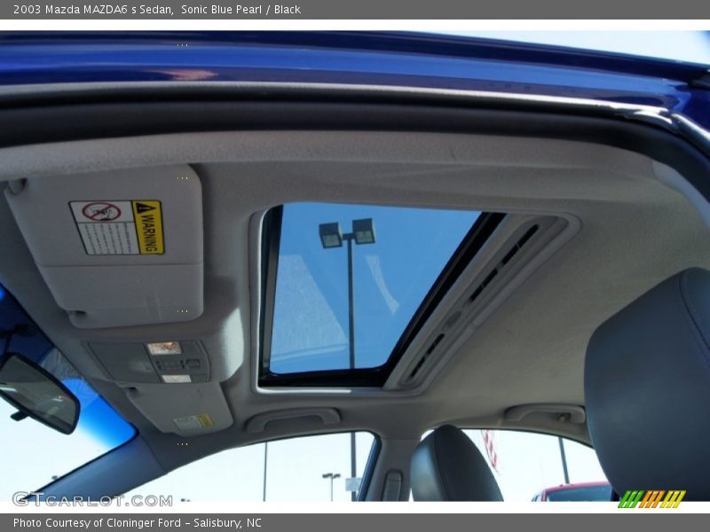 Sonic Blue Pearl / Black 2003 Mazda MAZDA6 s Sedan