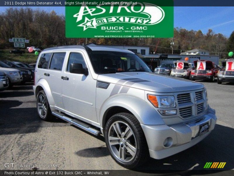 Bright Silver Metallic / Dark Slate Gray/Red 2011 Dodge Nitro Detonator 4x4