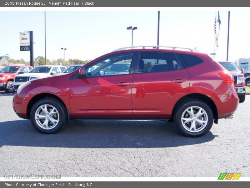 Venom Red Pearl / Black 2008 Nissan Rogue SL