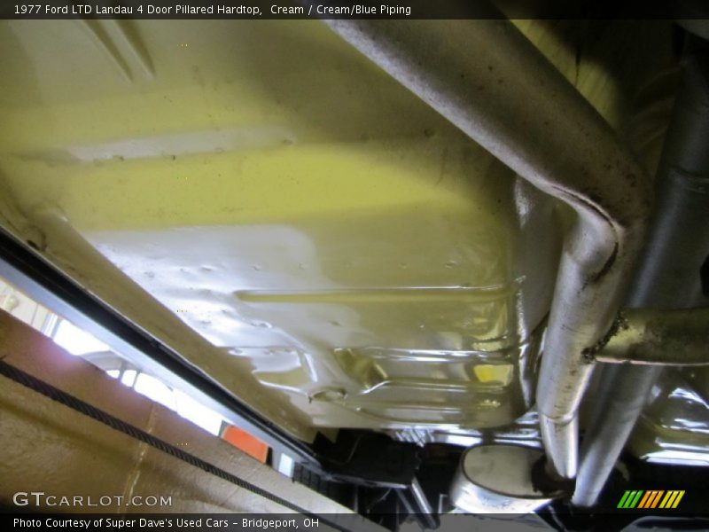Cream / Cream/Blue Piping 1977 Ford LTD Landau 4 Door Pillared Hardtop