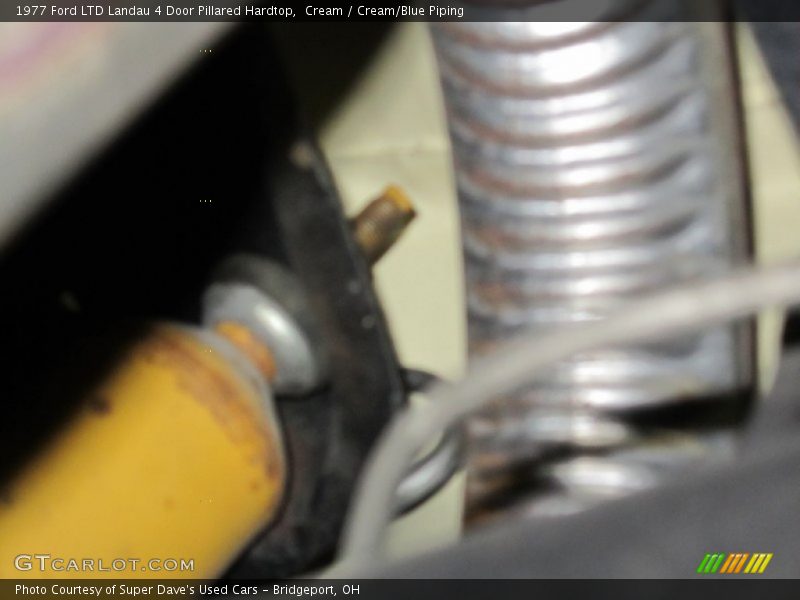 Cream / Cream/Blue Piping 1977 Ford LTD Landau 4 Door Pillared Hardtop