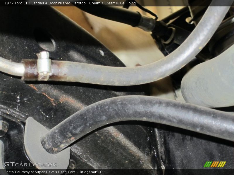 Cream / Cream/Blue Piping 1977 Ford LTD Landau 4 Door Pillared Hardtop