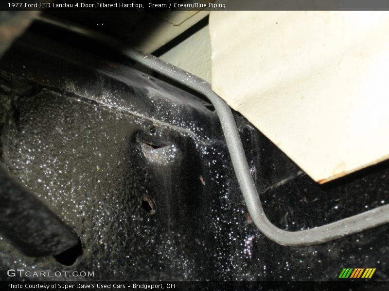 Cream / Cream/Blue Piping 1977 Ford LTD Landau 4 Door Pillared Hardtop