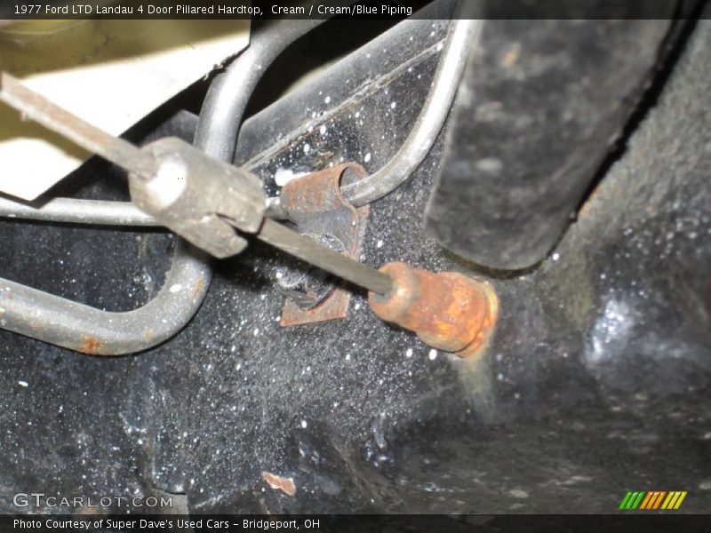 Cream / Cream/Blue Piping 1977 Ford LTD Landau 4 Door Pillared Hardtop