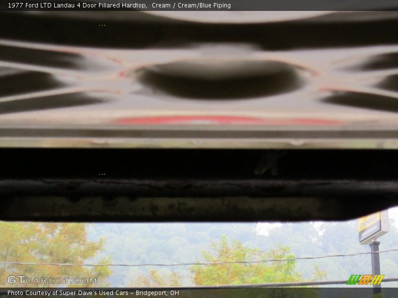 Cream / Cream/Blue Piping 1977 Ford LTD Landau 4 Door Pillared Hardtop