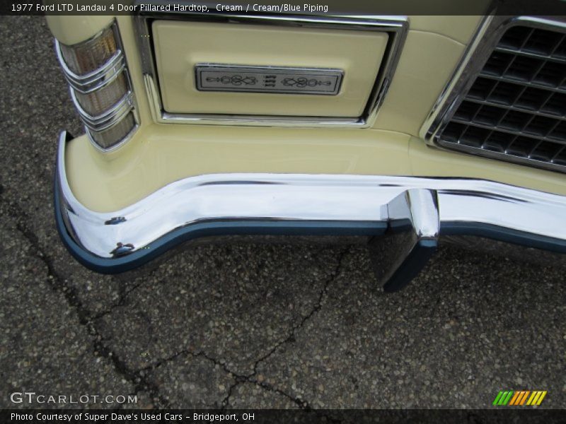 Cream / Cream/Blue Piping 1977 Ford LTD Landau 4 Door Pillared Hardtop