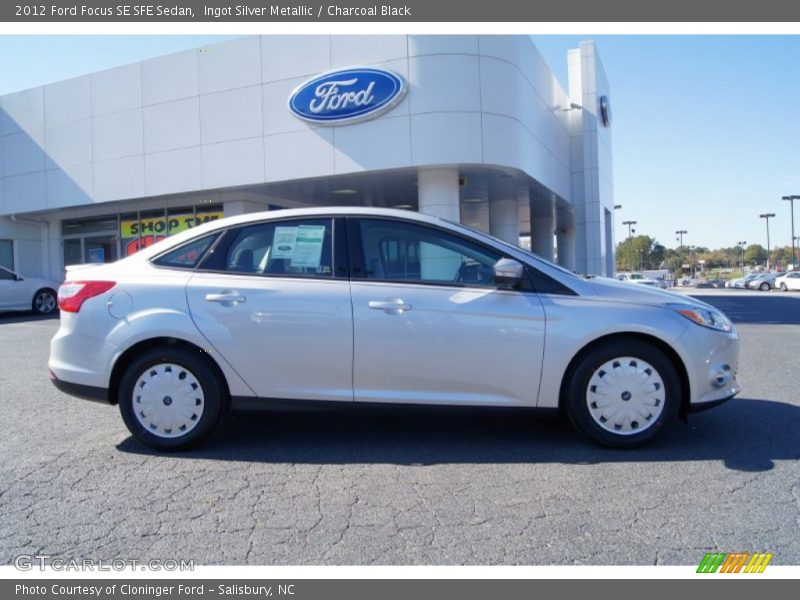 Ingot Silver Metallic / Charcoal Black 2012 Ford Focus SE SFE Sedan